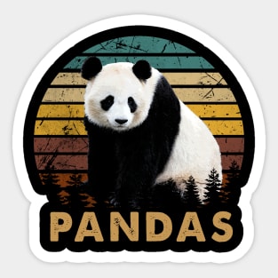 Panda Passion Chic Tee Showcasing the Devotion to Pandas Sticker